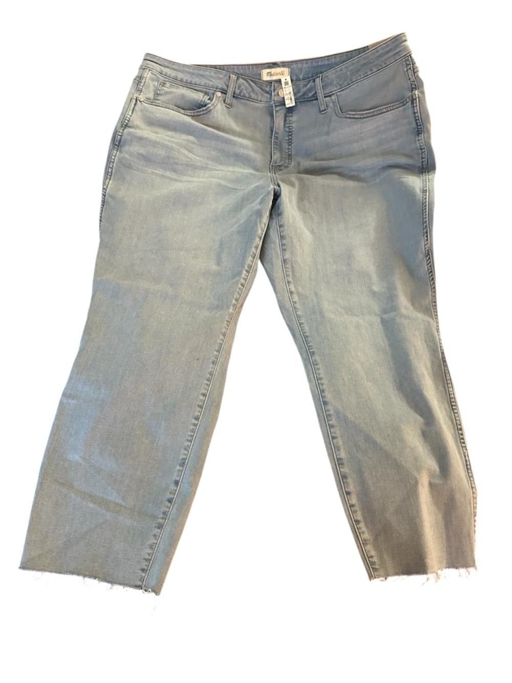 NWT Madewell 10” High Rise Skinny Crop Jeans - Size 22W (distressed hems).